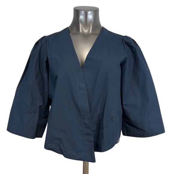 Wear Cisco Tops - Wear Cisco Cissa Women's Wrap Lady Kimono Half Sleeve Solid Navy Blue Minimalist